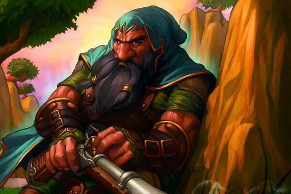 Warcraft tan yetişkin bir adamın resmi