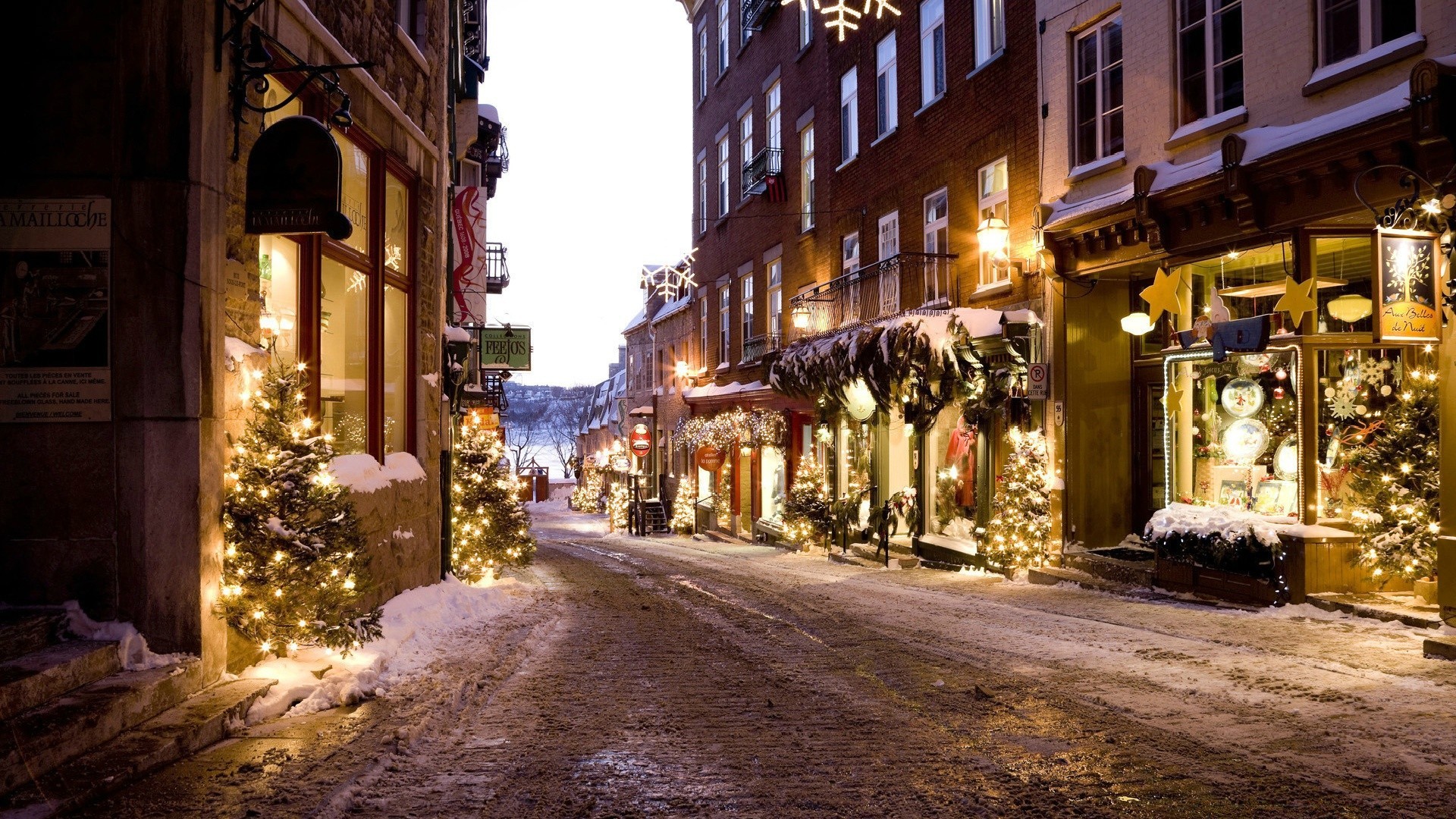 weihnachten straße stadt straße stadt lager städtisch architektur reisen handel einkaufen bürgersteig haus tourismus markt tourist