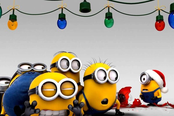 A group of minions, very funny