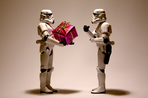 Christmas art two stormtroopers