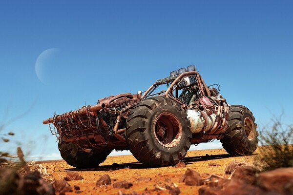 All-terrain vehicle on a blue sky background