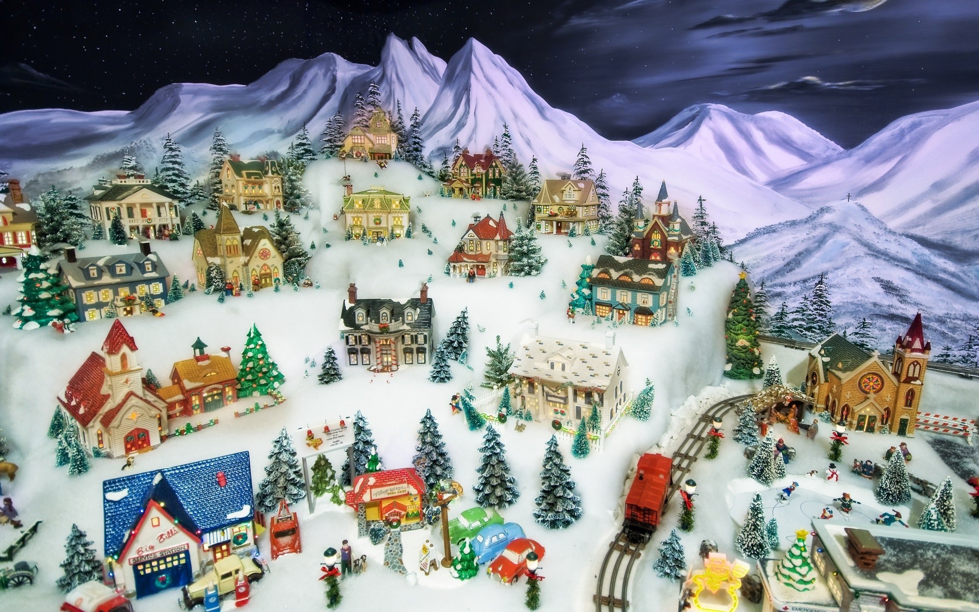 natale neve viaggi inverno all aperto illustrazione