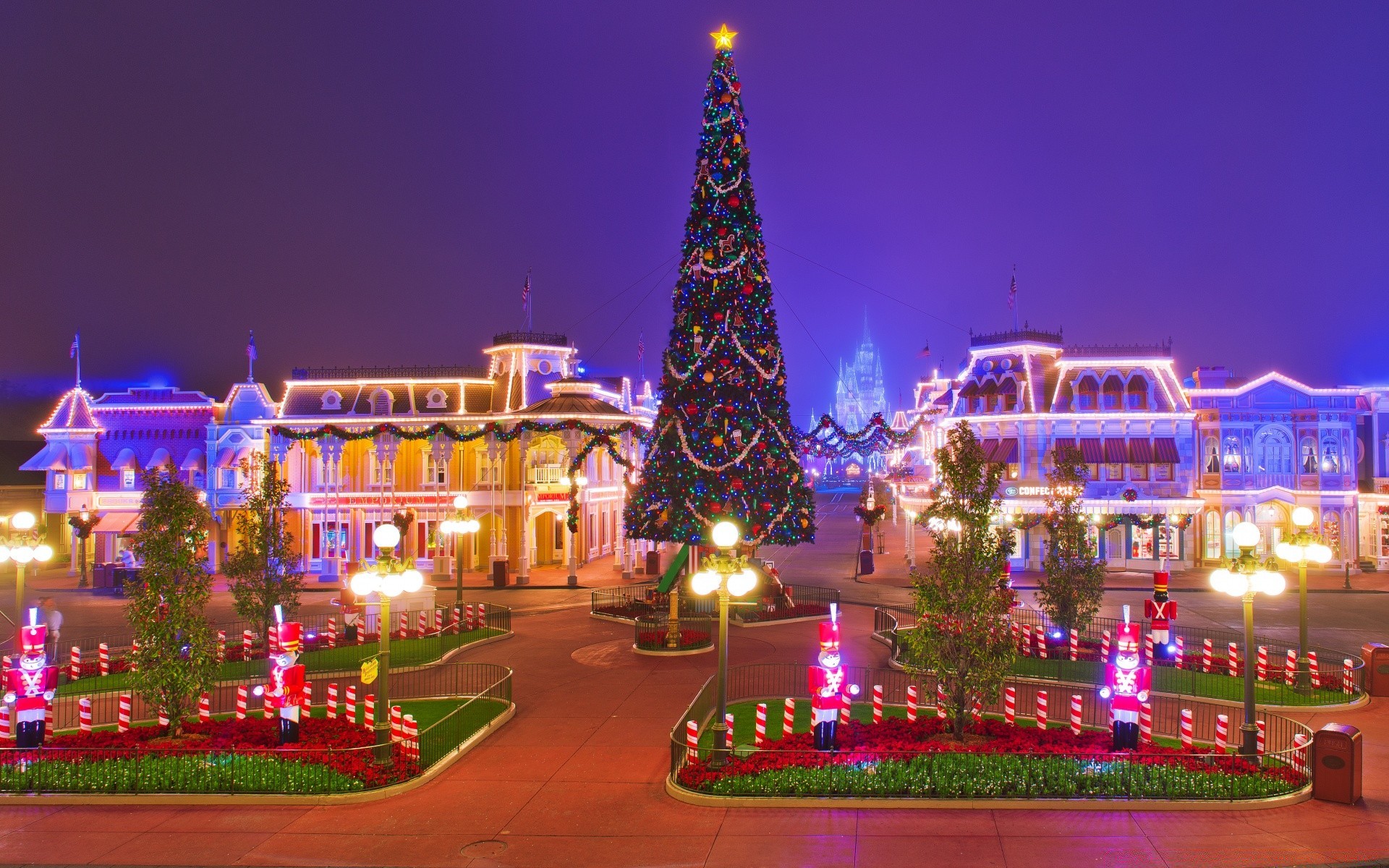 natale illuminato viaggi sera architettura casa crepuscolo all aperto città albero di natale vacanza strada urbano cielo acqua turismo