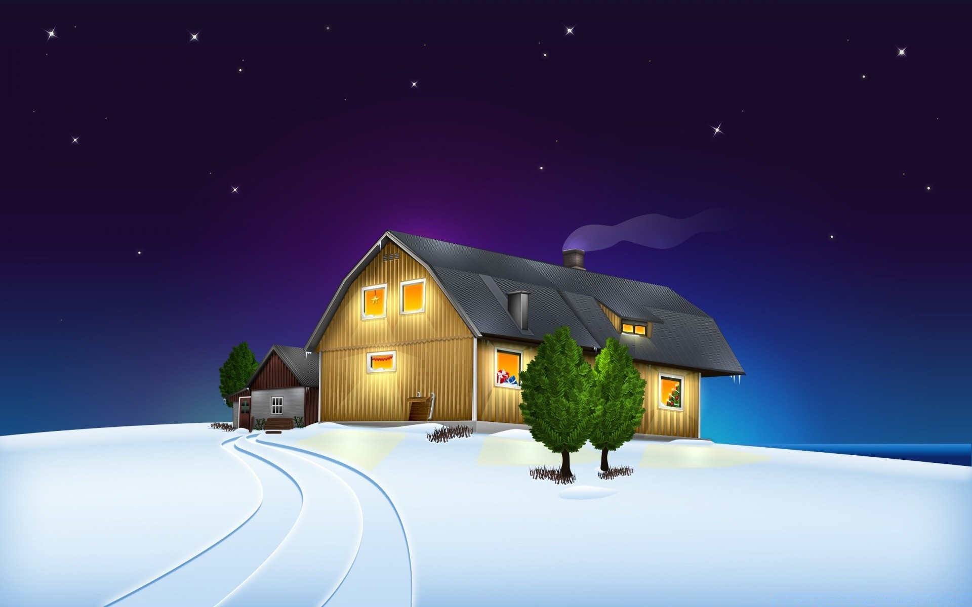 christmas moon sky snow winter astronomy outdoors tree light travel landscape nature house evening daylight