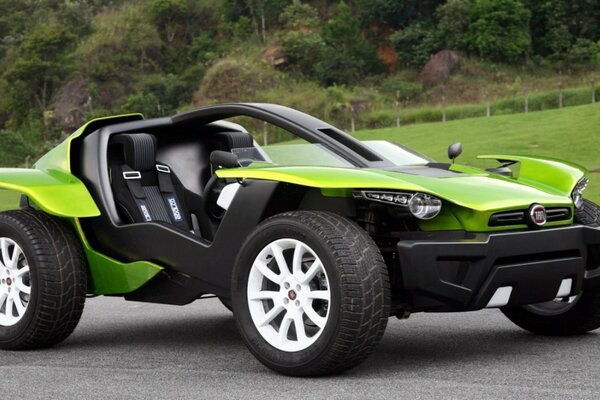 Light green Sports Racing Car