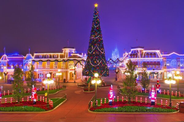 Imagen estilizada del pueblo navideño