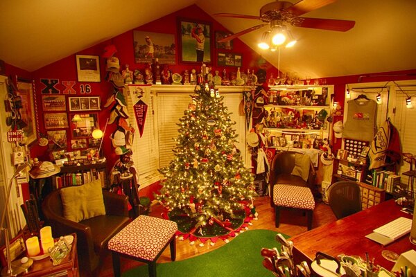 Estudio para sesión de fotos todas las familias en Navidad