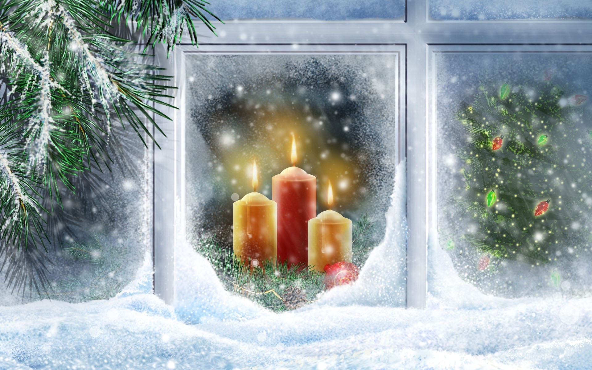 nuovo anno inverno natale neve stagione freddo gelo albero decorazione legno luminoso natura desktop fiocco di neve