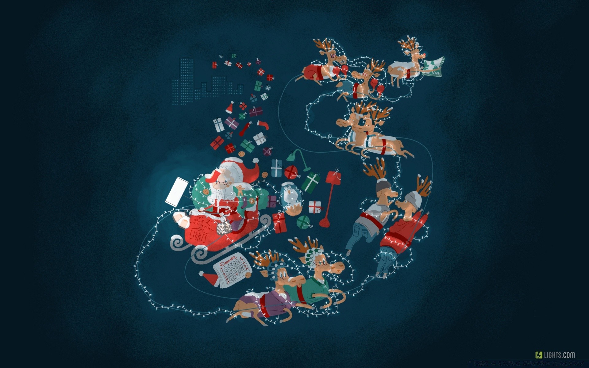 christmas symbol illustration desktop map