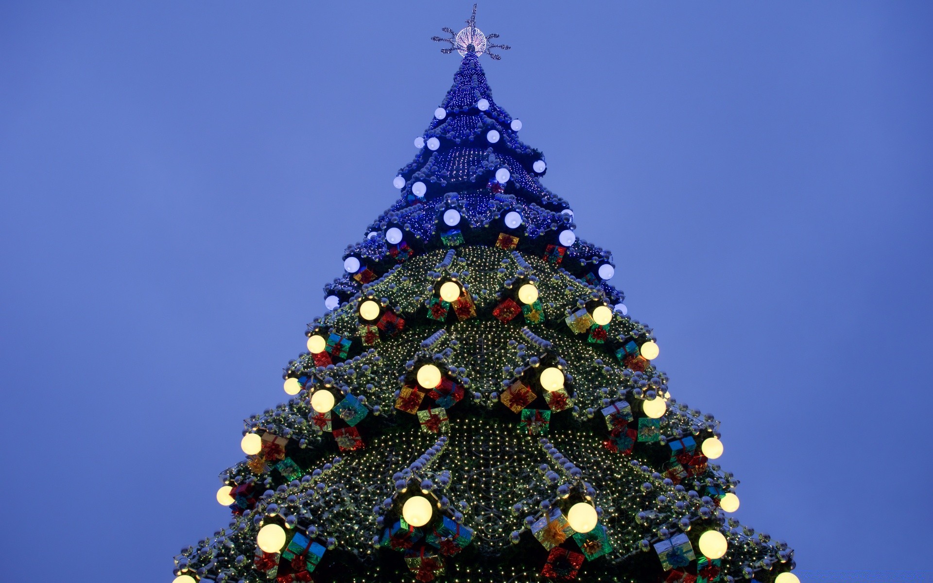 natale inverno cielo decorazione vacanza tradizionale oro luminoso