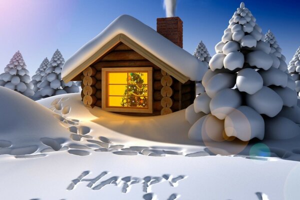 New Year Winter bungalow