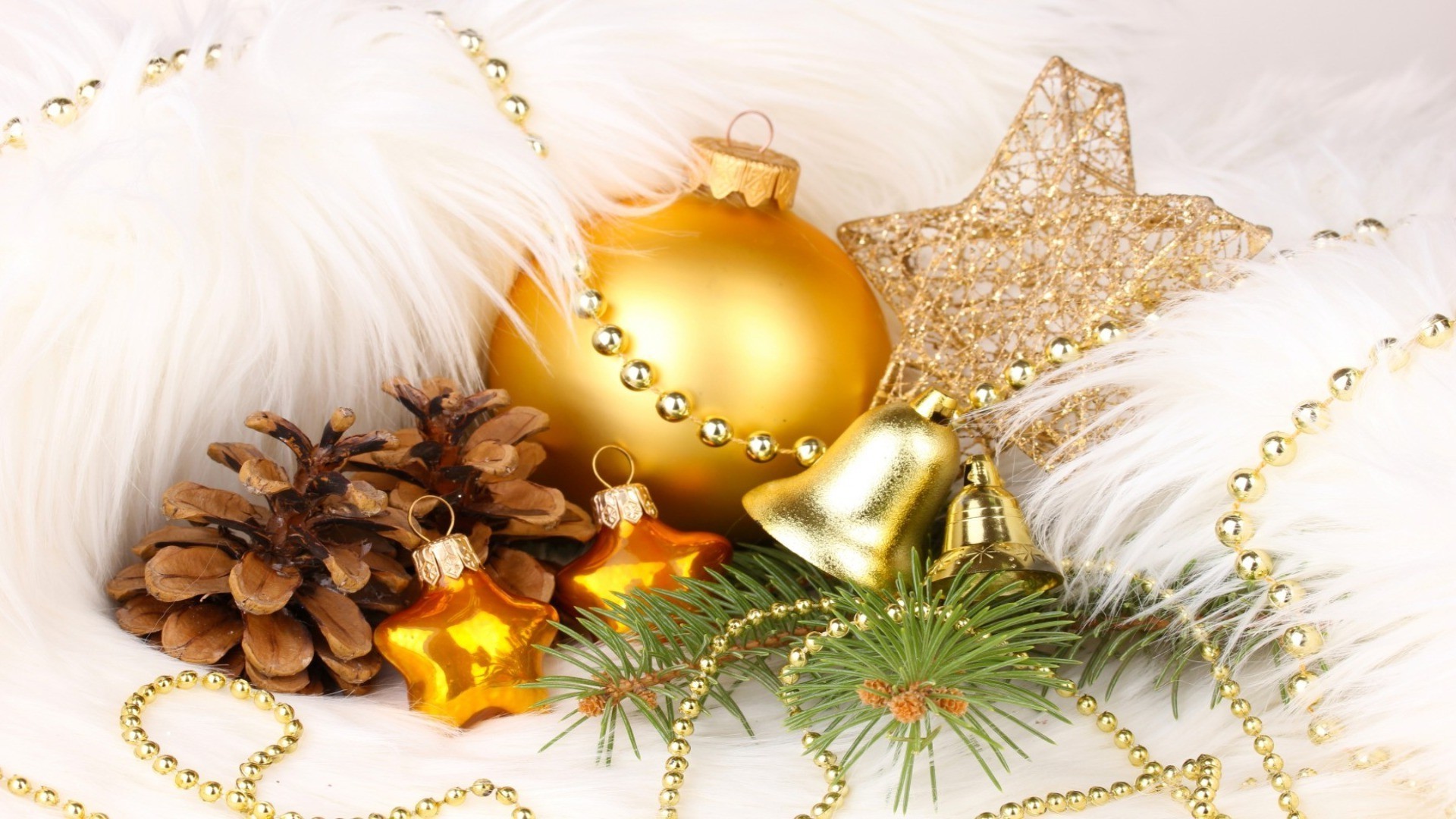 new year christmas decoration celebration winter gold thread traditional shining beads ball desktop gift merry glisten luxury season ornate
