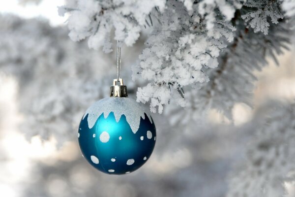 Weißer Weihnachtsbaum mit Yankee Ball