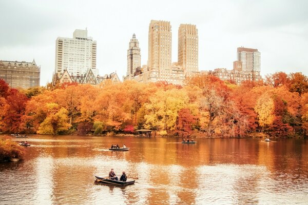 River trip in the city park