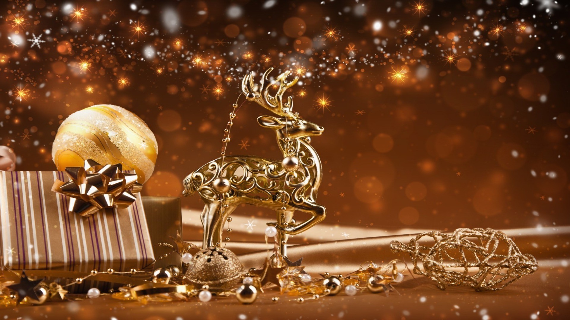 nuovo anno natale oro vacanza decorazione bere desktop eva splende regalo inverno filo lusso