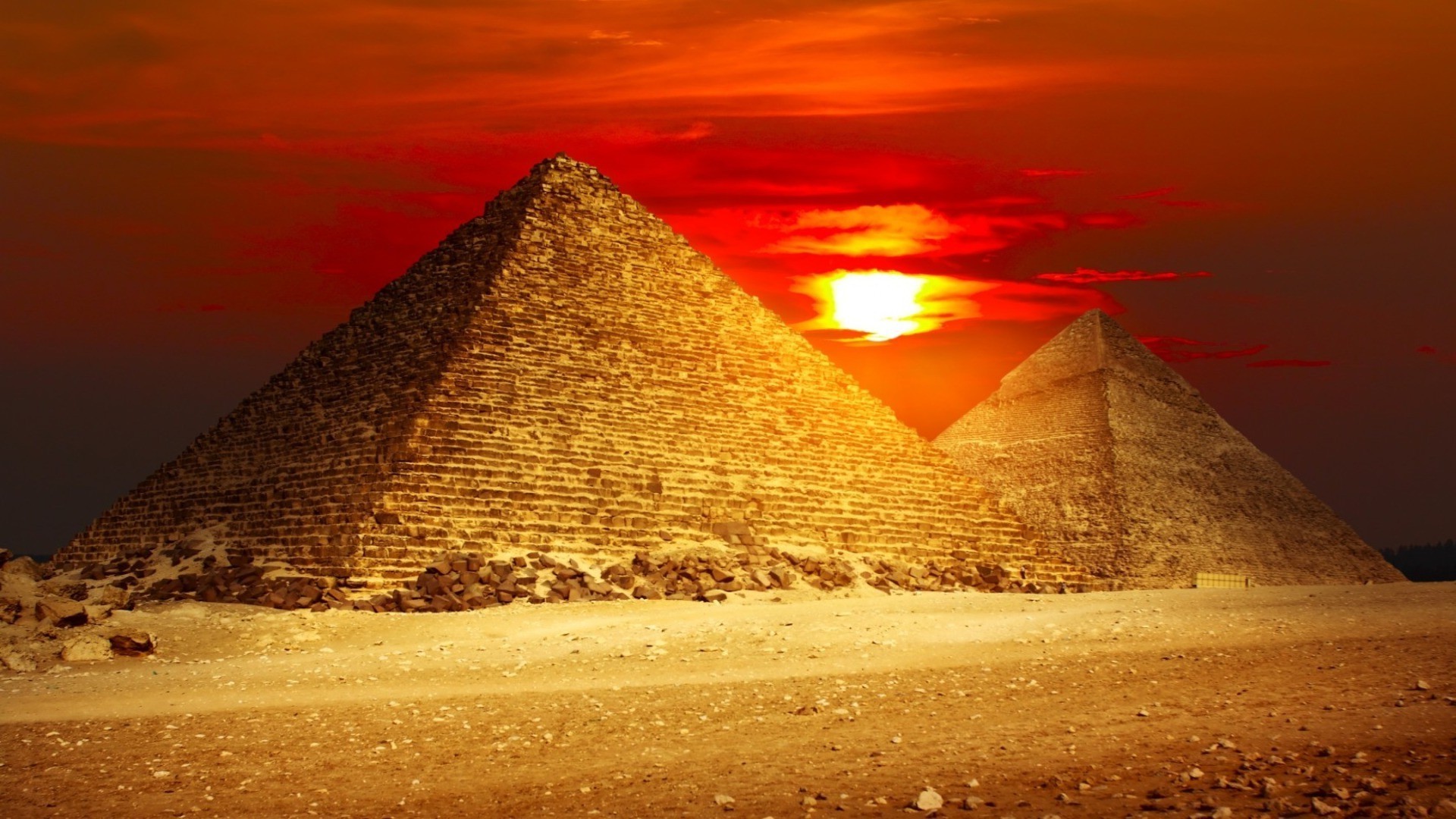 lieux célèbres pyramide désert coucher de soleil voyage soleil pharaon tombe sable aube chameau ciel archéologie soirée en plein air anciens