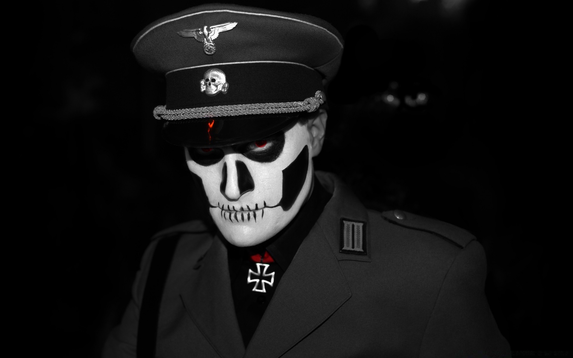 halloween człowiek portret dorosły jeden twarz konkurs ciemny