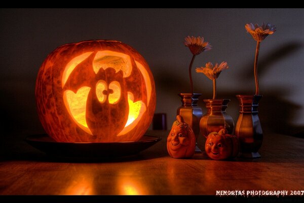 Lantern pumpkin for the Feast of the Dead