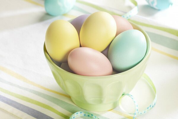 Easter eggs for breakfast are a symbol of the holiday