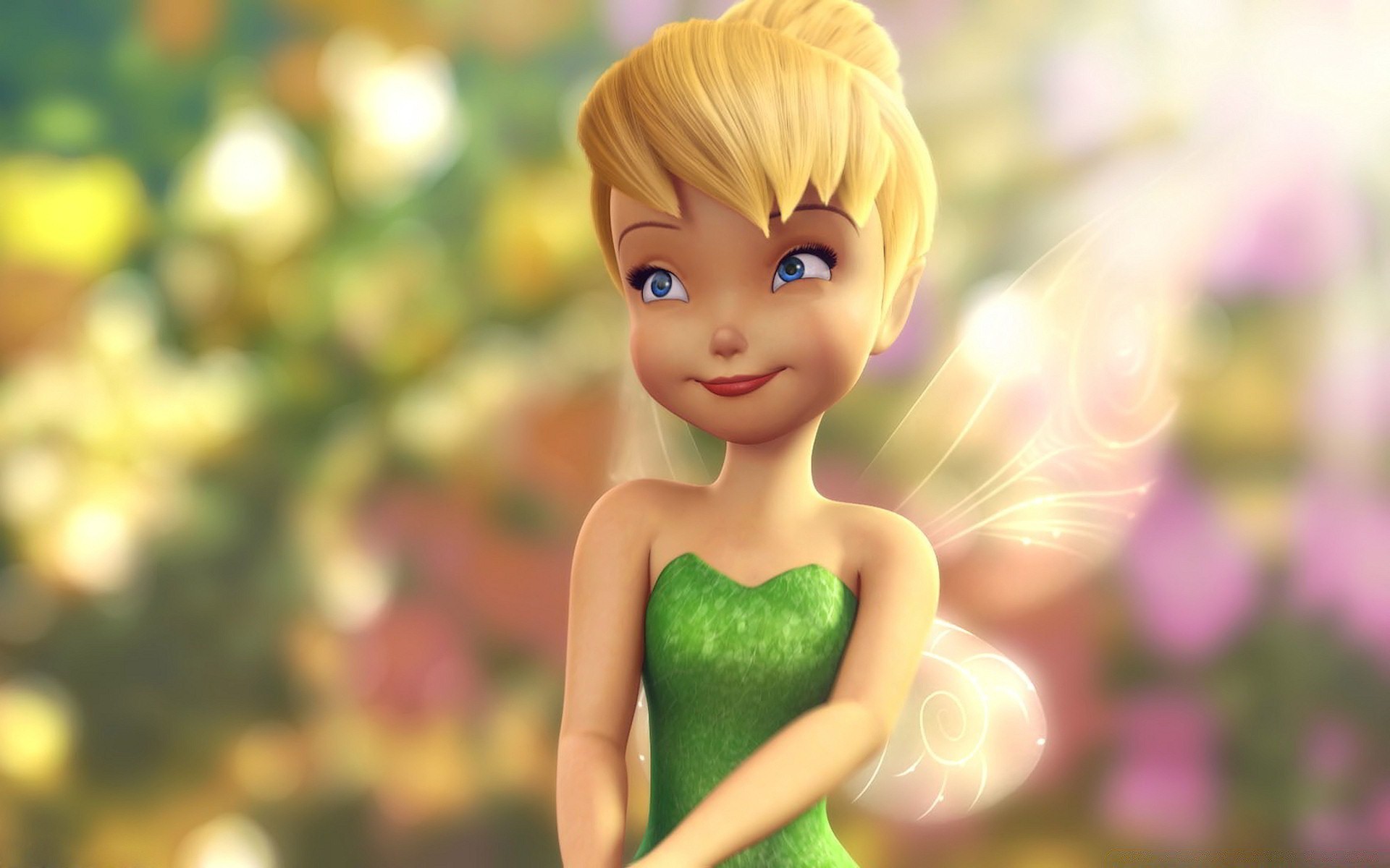 tinker bell naturaleza verano brillante lindo mujer