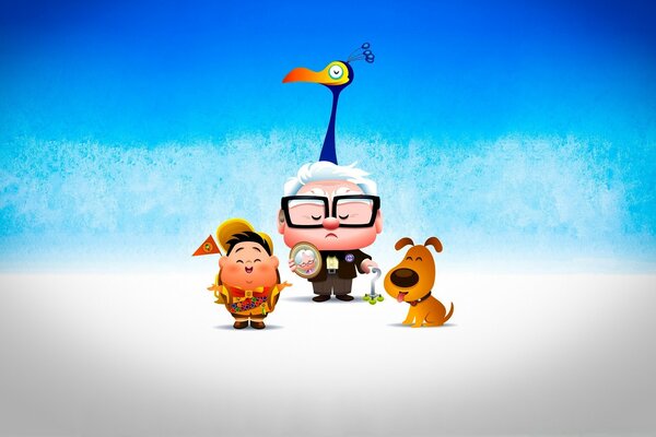 A picture from the cartoon up with the main characters