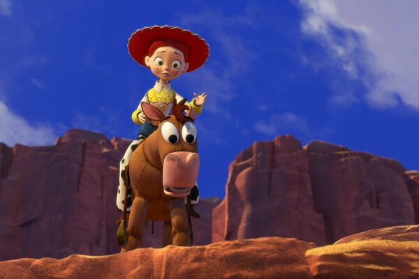 Toy story girl on a horse