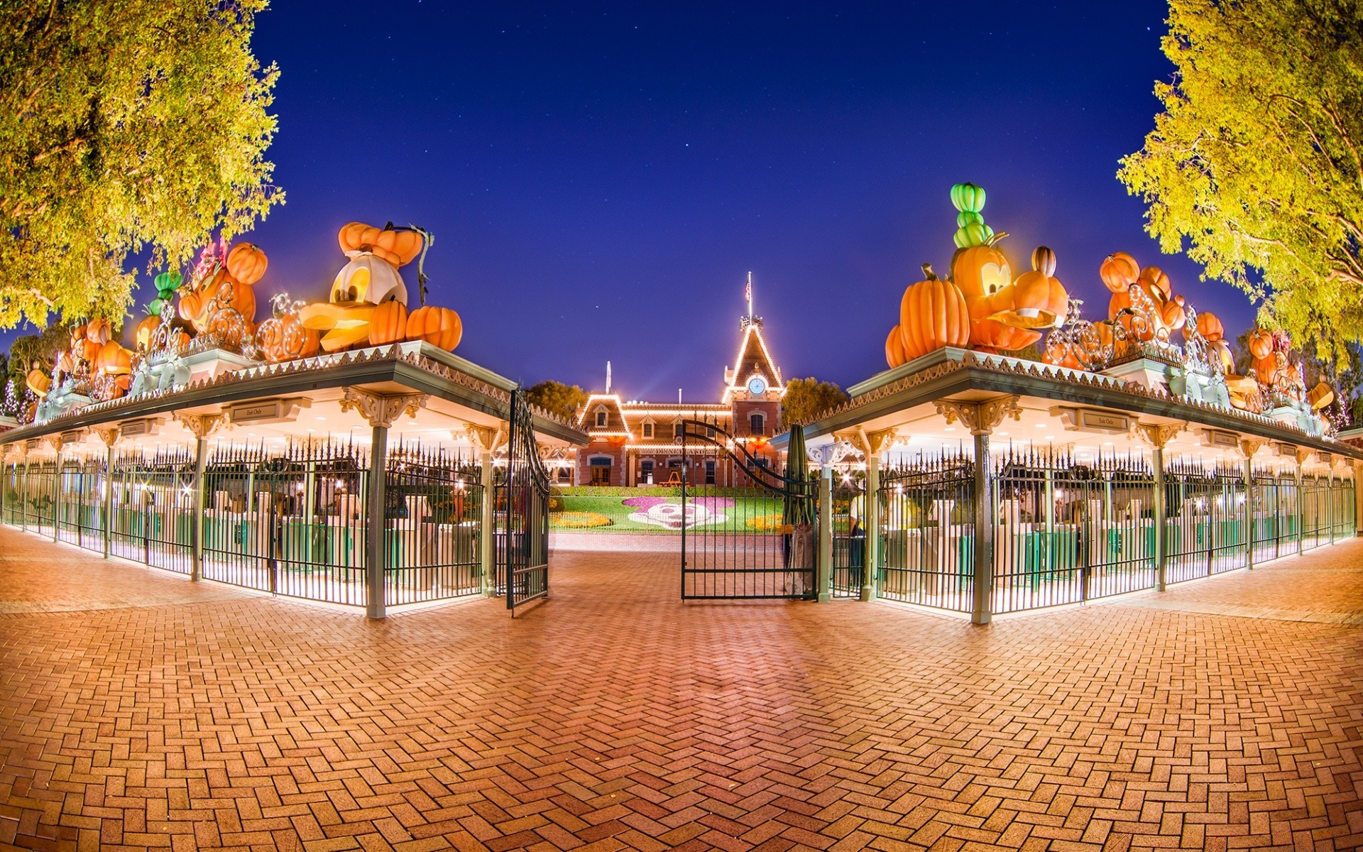 halloween travel architecture tourism building temple sky culture marquee castle illuminated city outdoors evening construction traditional water park dusk vacation tourist