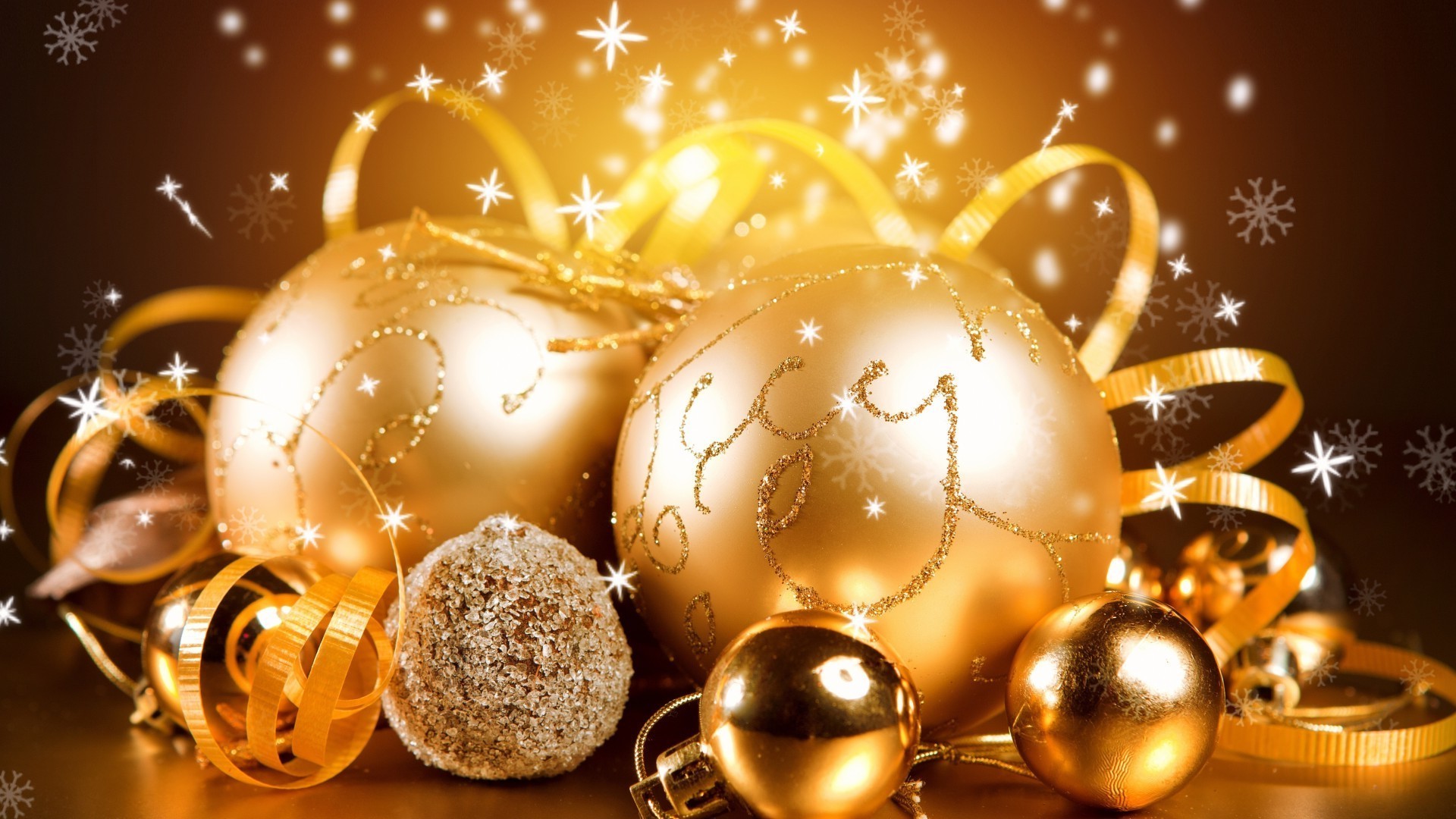 new year gold christmas shining ball merry celebration sphere decoration glisten thread bangle eve winter desktop light bow ornate round