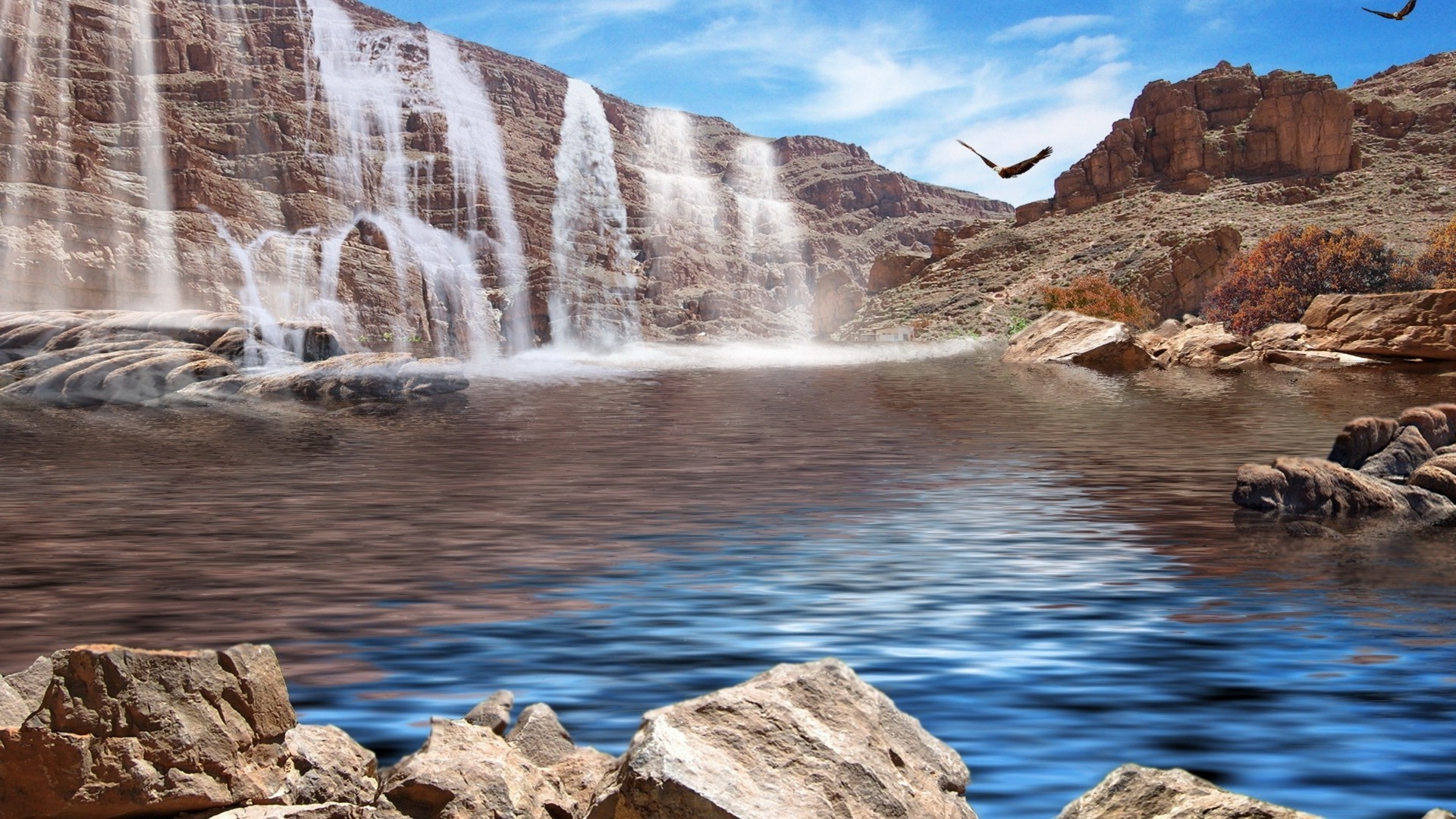 cascate acqua viaggi paesaggio natura roccia all aperto fiume cielo scenico montagna