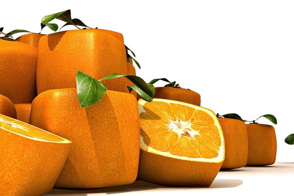 Orange oranges are also square