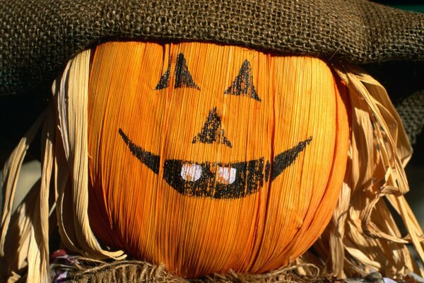 Halloween pumpkin style wood