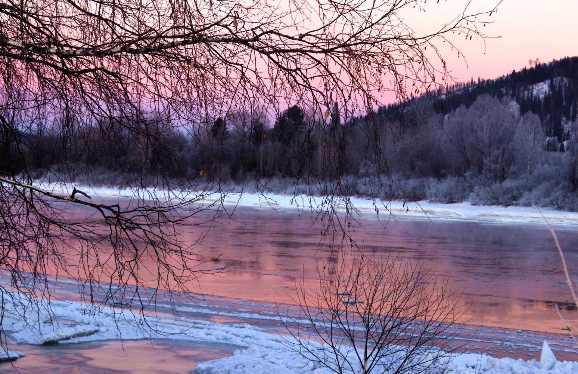 the sunset and sunrise winter snow wood cold nature tree landscape frost water ice dawn season frozen reflection outdoors weather lake fall river