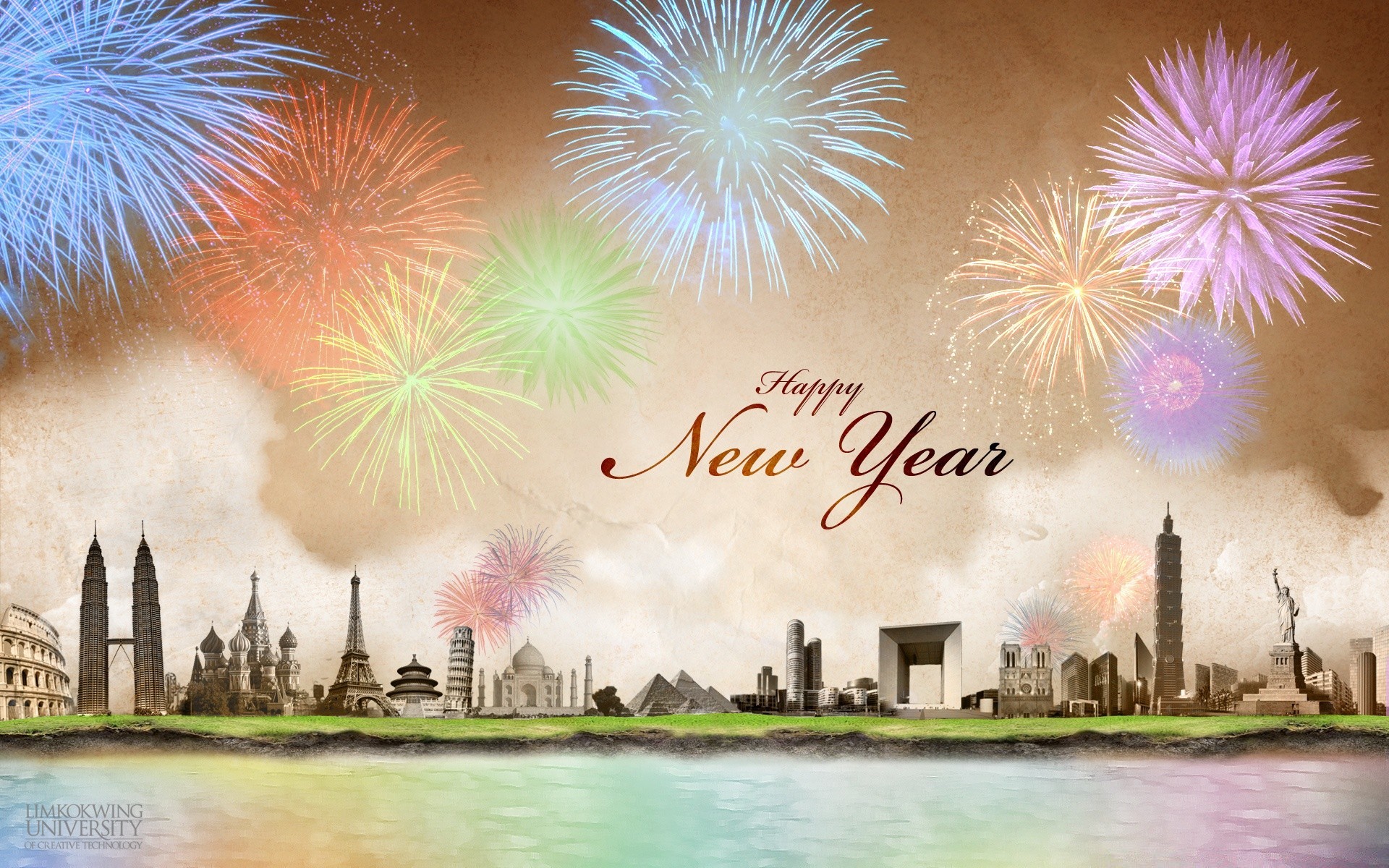 new year outdoors fireworks summer nature water sky travel bright