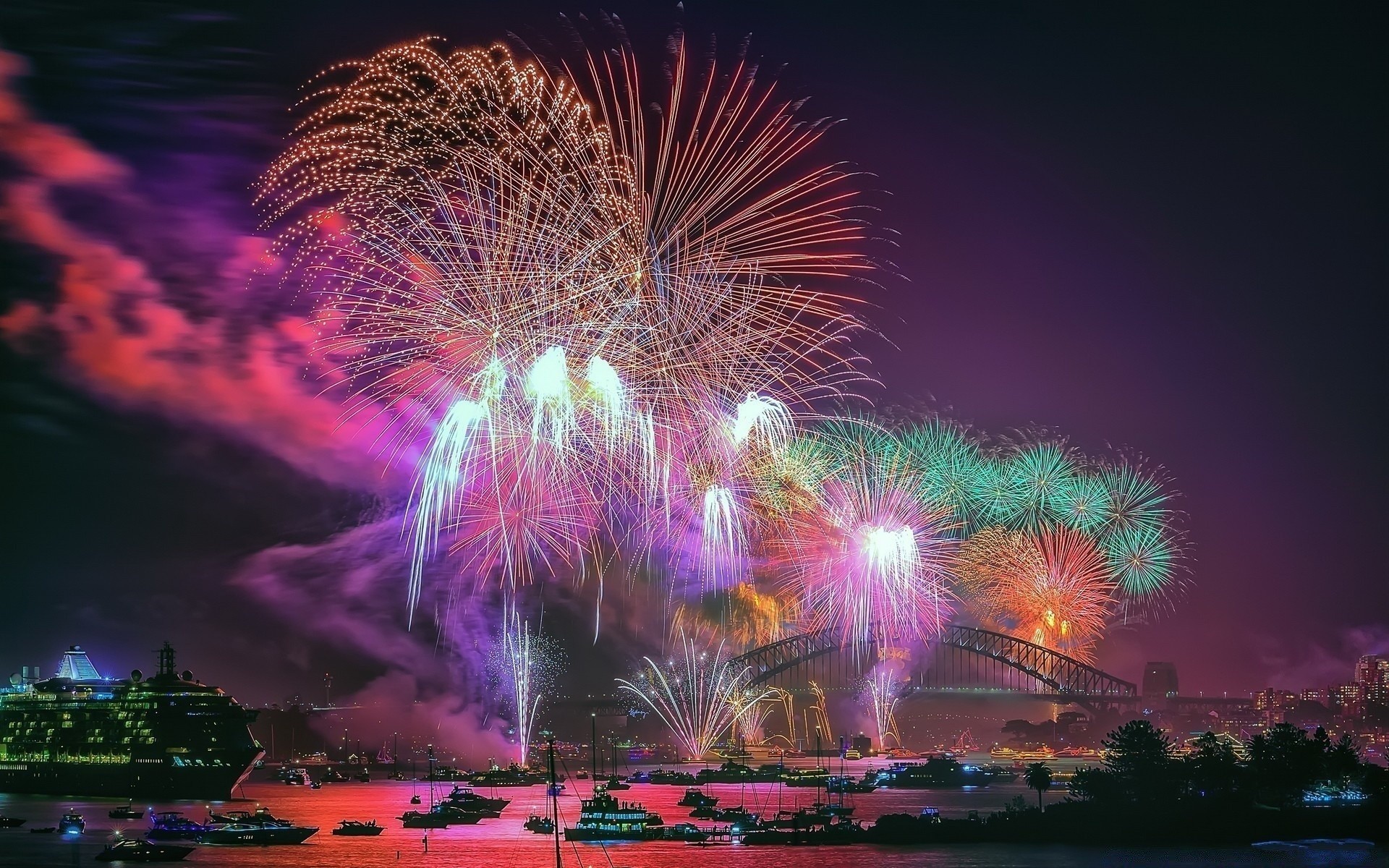 nuovo anno festival fuochi d artificio partito vacanza fiamma luce esplosione luminoso