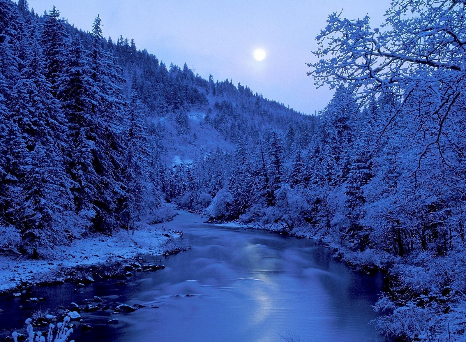 rivers ponds and streams snow landscape wood winter tree scenic cold ice water nature mountain river outdoors