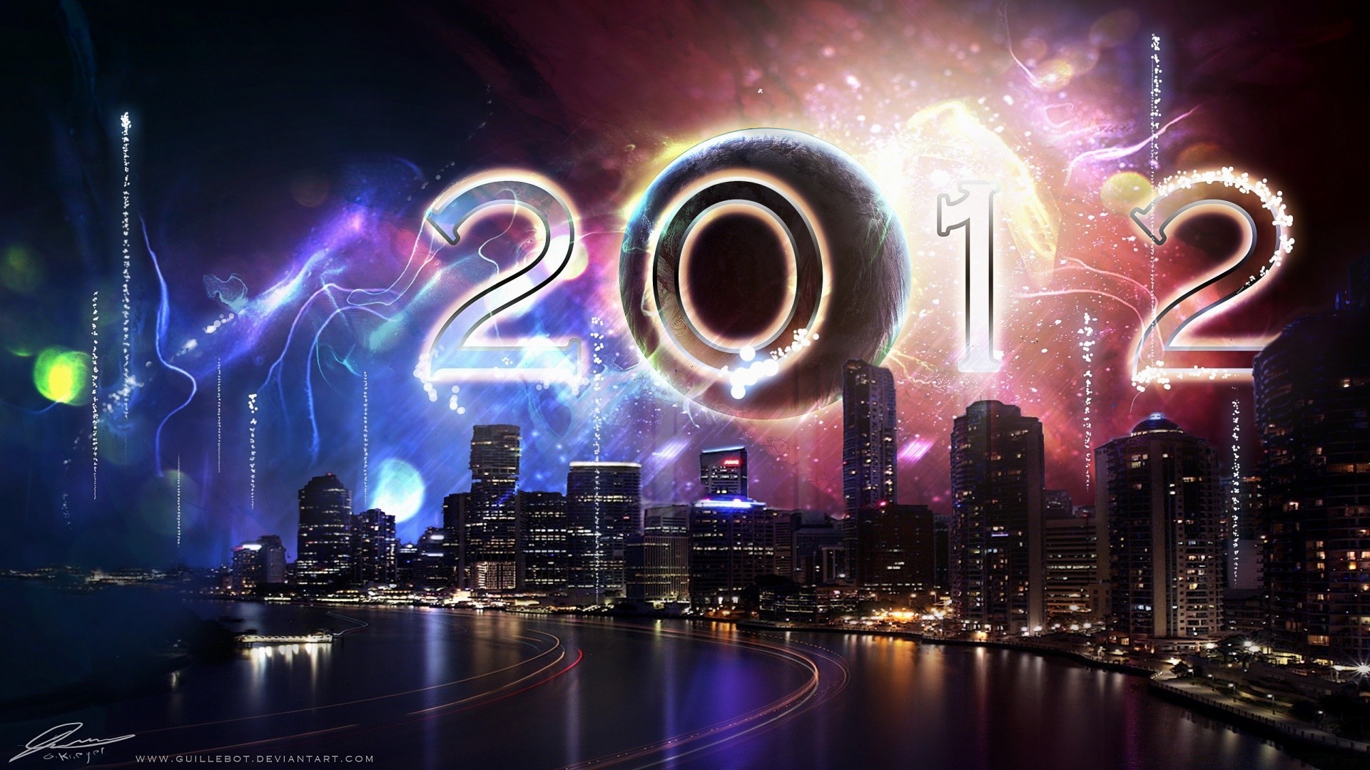 new year light city desktop motion technology urban