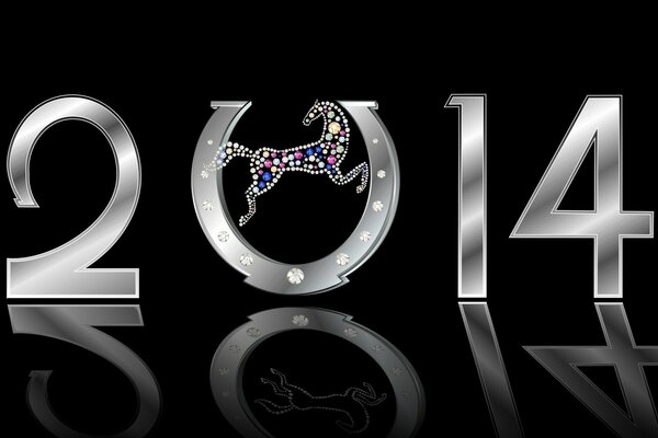 The symbol of the year in the illustration is new year