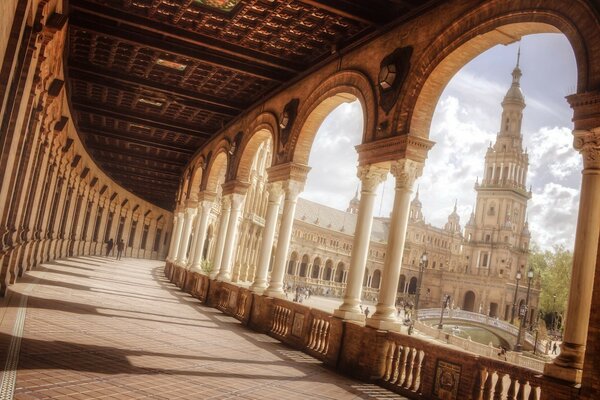 Ancient architecture of arched spans