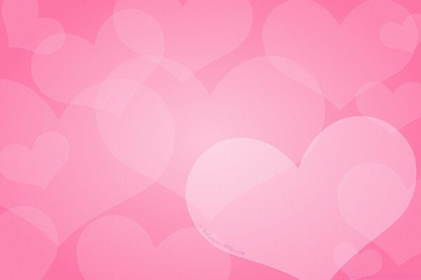 Vector minimalism pleasing pink hearts