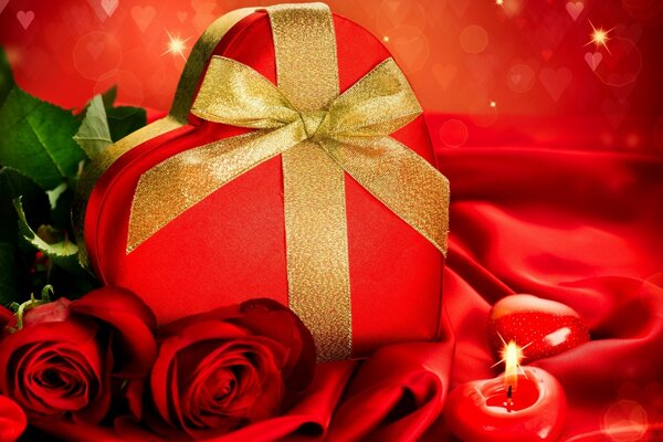 Appassionato regalo cuore rosso brillante