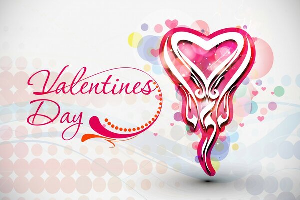 Valentine s Day illustration with a heart