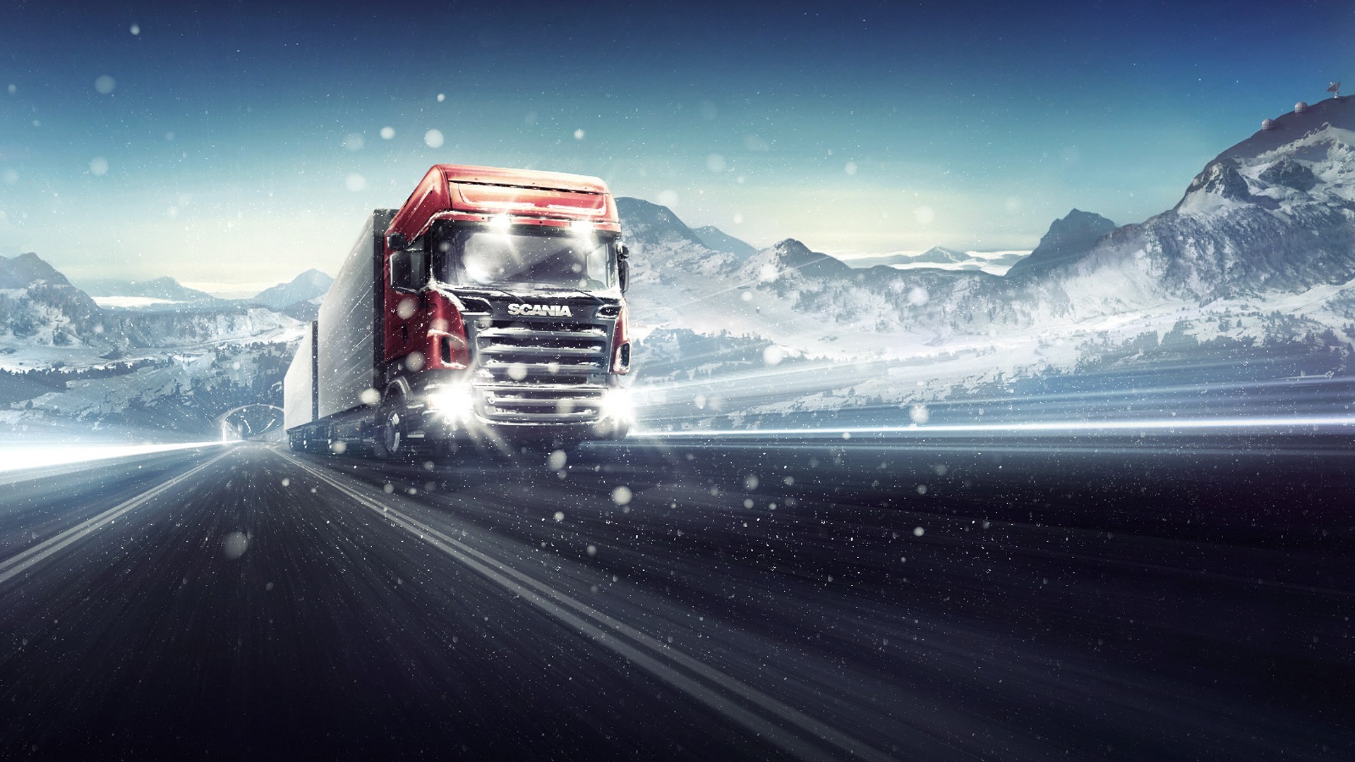 camion neve inverno viaggi sistema di trasporto paesaggio strada montagna auto veloce luce