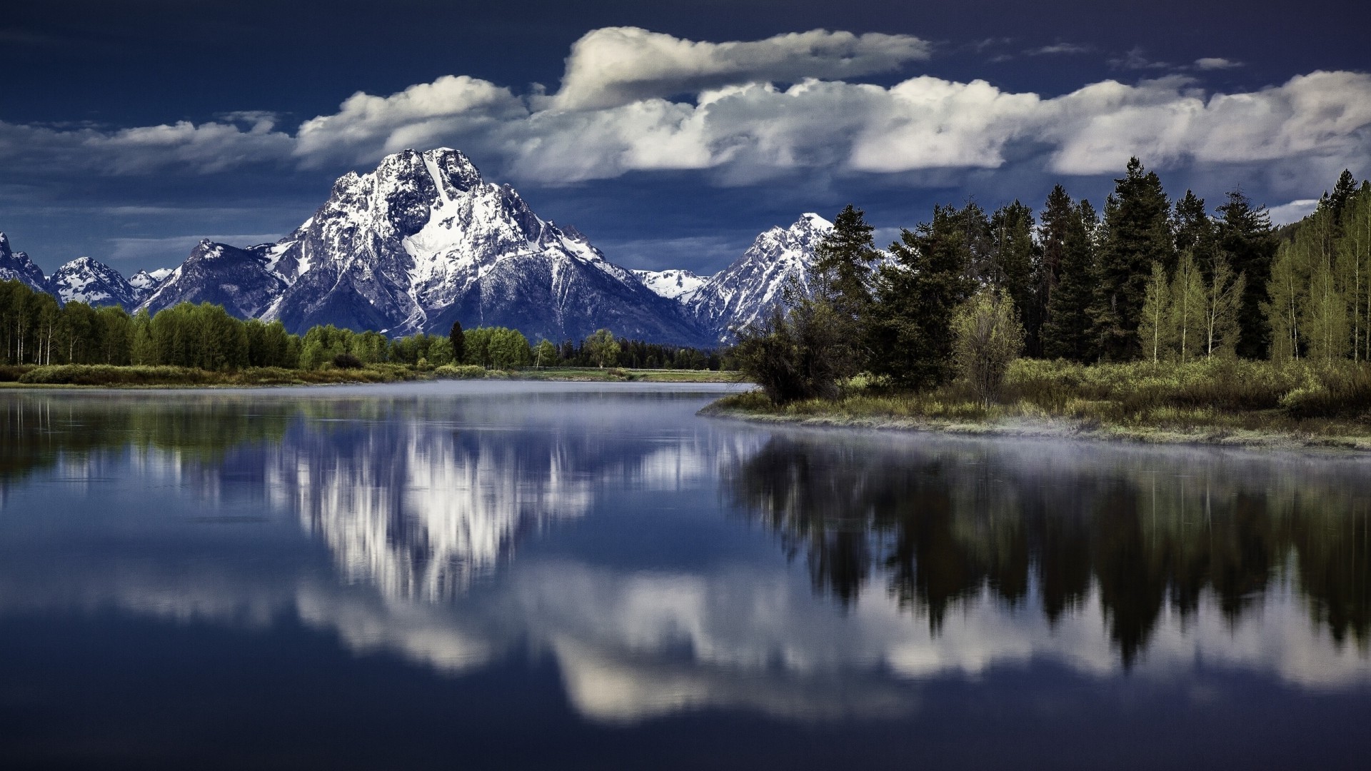 montañas lago reflexión nieve montañas agua paisaje amanecer naturaleza madera escénico cielo majestuoso