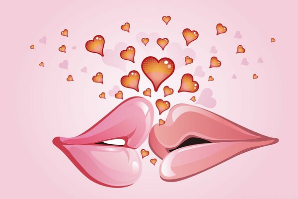 Illustrazione per San Valentino sul desktop