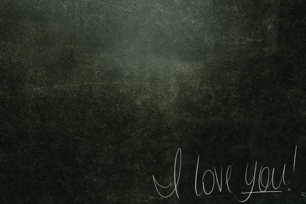 I love you on a dark background