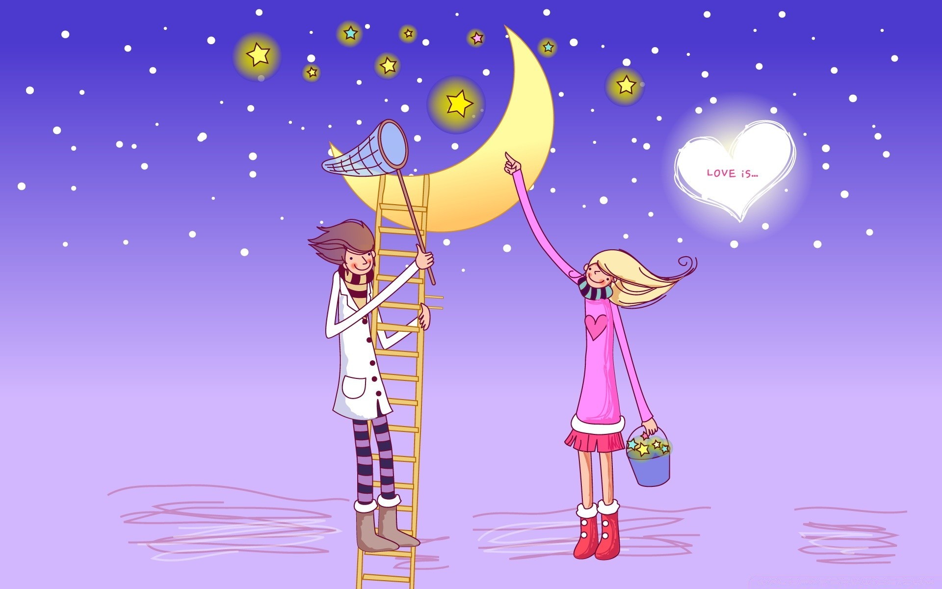 valentine s day illustration vector christmas sketch moon fun celebration sky greeting nature