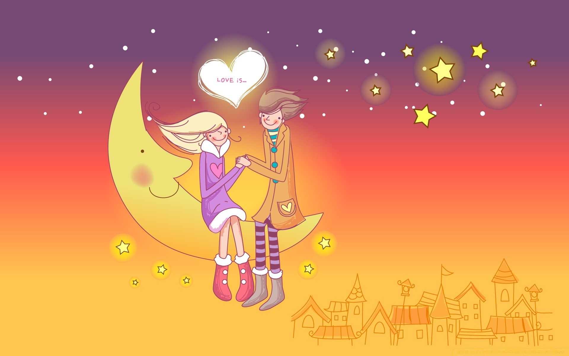 san valentino illustrazione vettoriale natale saluto schizzo vacanza inverno luna merry carta design grafico stagione fiocco di neve desktop arte