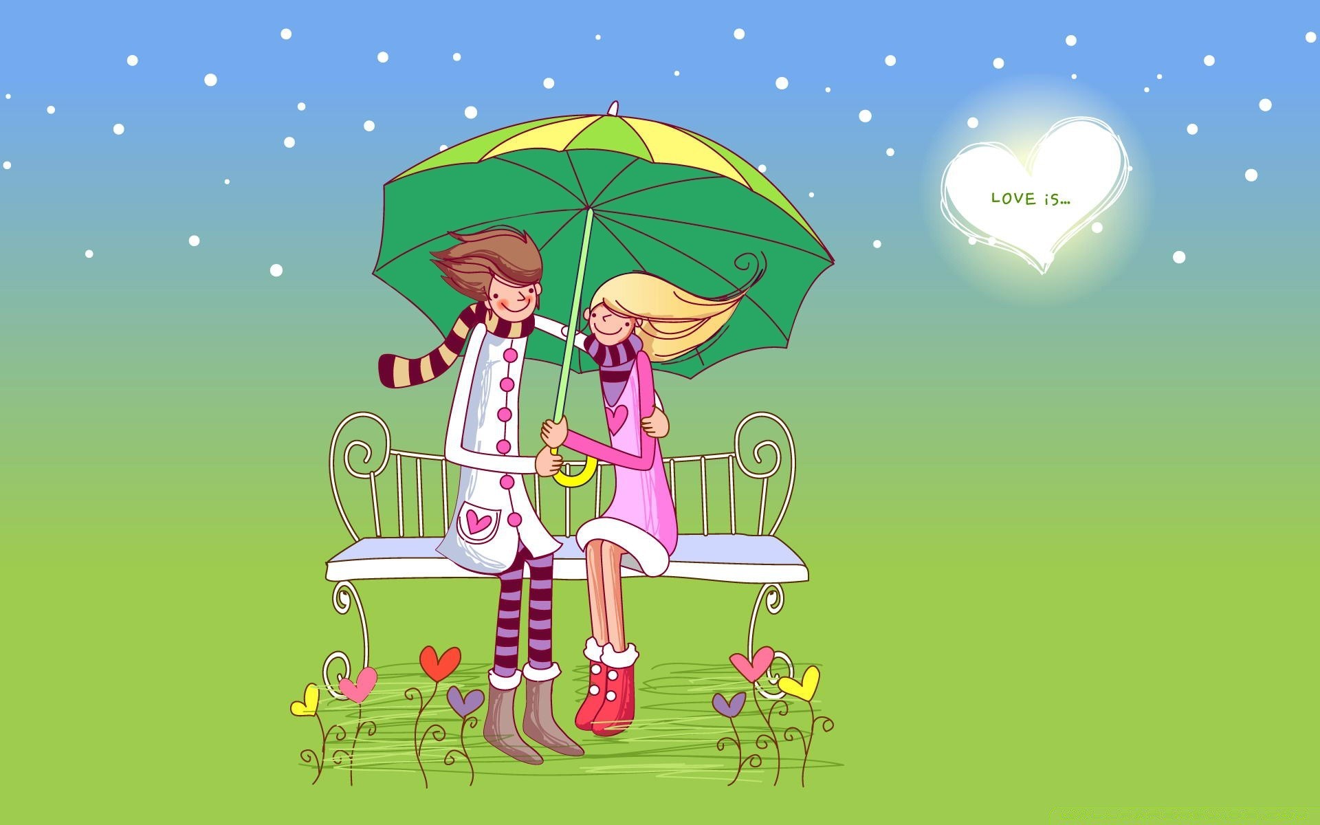 любовь рисунок зонтик бесплатно