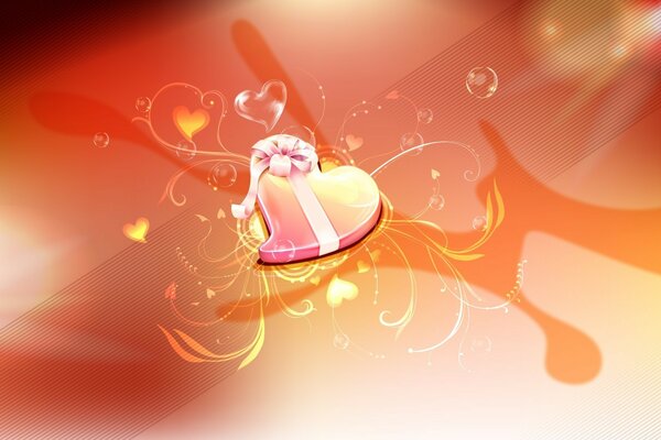 Coração em forma de caixa de doces