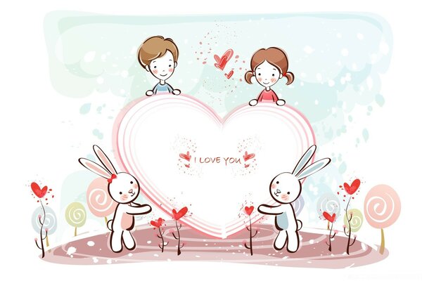 Belle illustration de coeur dent Saint Valentin